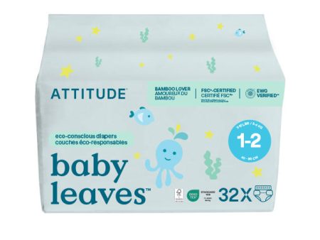 Attitude - Baby Diapers Sizes 1 & 2, 32 Count Online