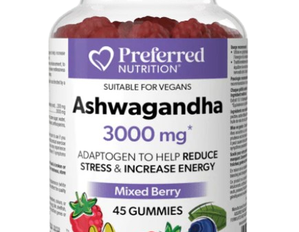 Preferred Nutrition - Ashwagandha 3000 mg, 45 Gummies For Cheap