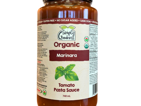 Simply Goodness - Pasta Sauce - Marinara, 740 mL For Sale