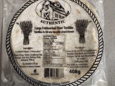 J&D Peters - Unbleached Flour Tortillas - Large, 408 g on Sale