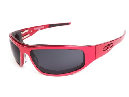 “Bagger” Red Prescription Motorcycle Glasses (Smooth) For Cheap