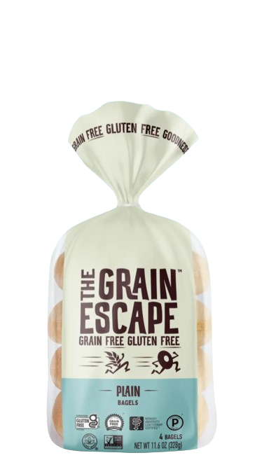 The Grain Escape - Grain & Gluten Free - Plain Bagels, 328 g Hot on Sale