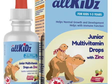 Allkidz - Junior Multivit Drops With Zinc, 50 mL Hot on Sale