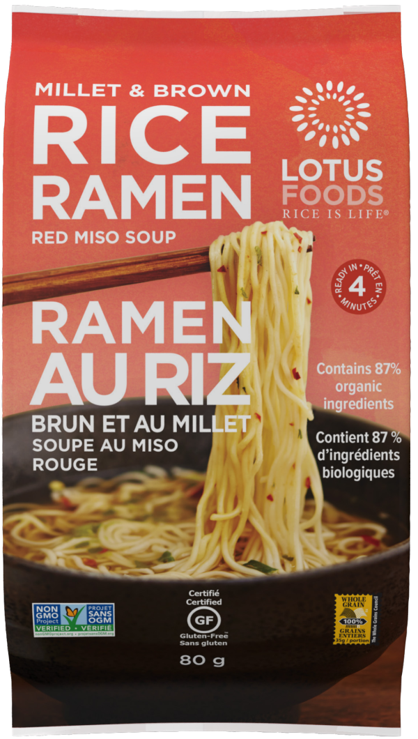 Lotus Rice - Millet & Brown Rice Ramen, 80 g For Sale