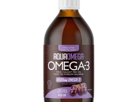 AquaOmega - High DHA Omega-3 - Grape, 450ML Online Hot Sale