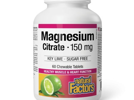 Natural Factors - Magnesium Citrate Key Lime SF, 60 CHEWS Online Sale