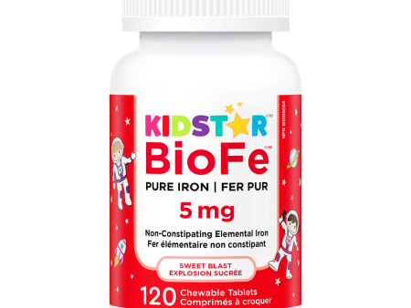 KidStar Nutrients - BioFe Pure Iron Sweet Blast 5 mg, 120 Chewables Online now