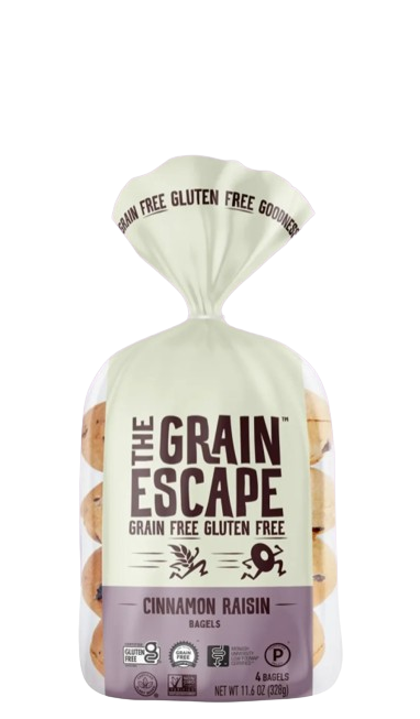 The Grain Escape - Grain & Gluten Free - Cinnamon Raisin Bagels, 328 g Online Sale