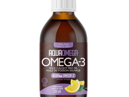 AquaOmega - High DHA Omega-3 - Lemon, 225ML Hot on Sale