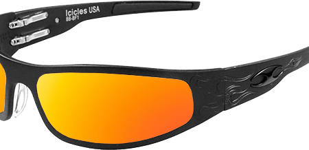 Baby Bagger Black Prescription Motorcycle Glasses (Flames) For Sale