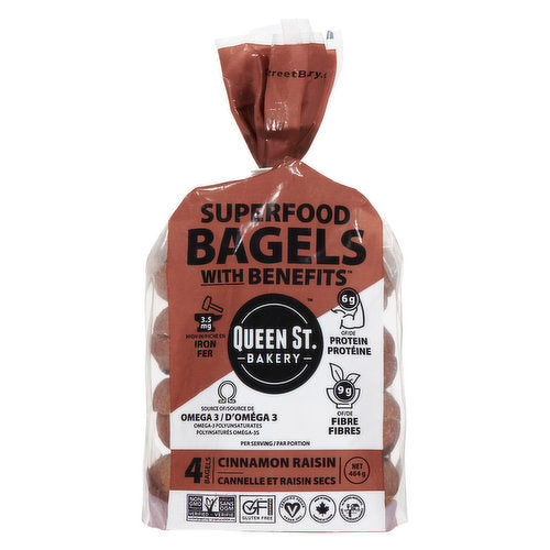 Queen Street - Superfood Bagel Cinnamon Raisin, 464 g Online Sale