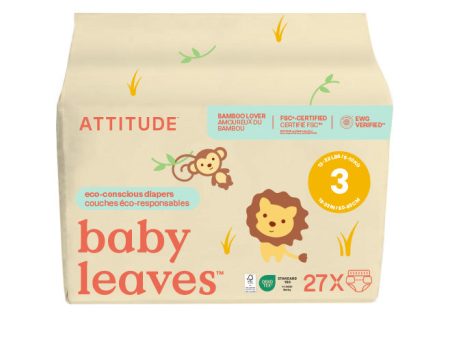 Attitude - Baby Diapers Size 3, 27 Count Supply