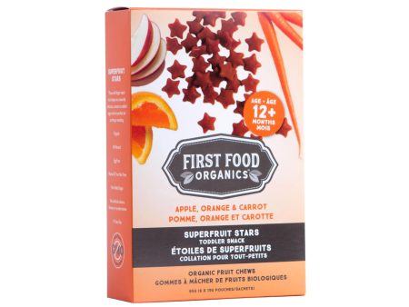 First Food Organics - Superfruit Stars - Apple Orange & Carrots, 90 g Sale