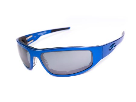 “Bagger” Blue Motorcycle Sunglasses (Smooth) For Sale